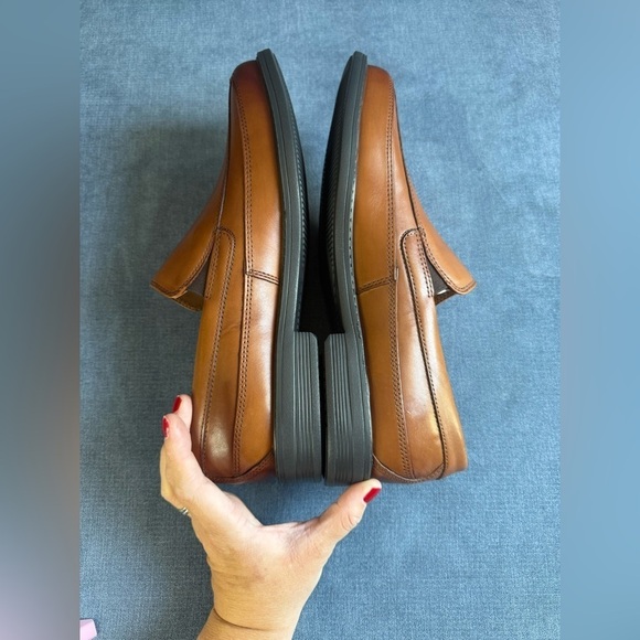 Clarks Cosgrove Free Loafer Men’s SZ 10M Brown Leather Slip On Comfort Shoe New main image 6